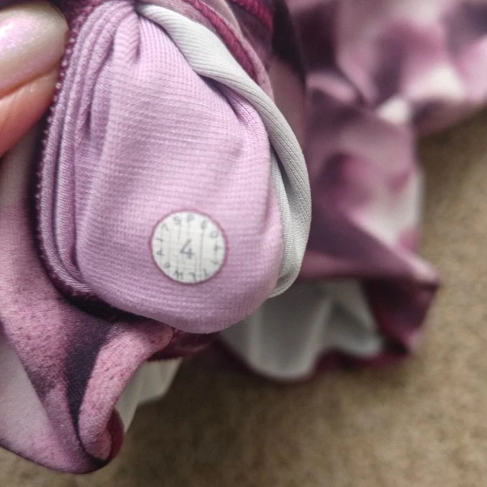 Lululemon Athletic Wear Womens 4 Purple Pink Tank Top And Leggings Tie Dye‎ Yoga